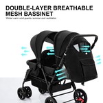 Double Stroller for Infants & Toddlers, Compact Foldable Design