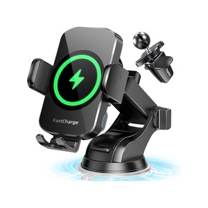 Topika - Car Wireless Charger, 15W Car Charger, Car Charger Iphone Mount