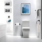 Topika - Bathroom Towel Racks Set 10 Pieces, Black/Silver Accessory Kit