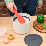 TopikaHome- Microwave Rice Cooker Set with Steam Vent, Orange 5 Piece, 2L