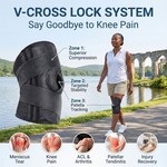 Topika - Kniee Brace, Knee Meniscus Sports Knee Guard with V-Cross Straps