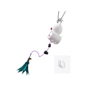 Topika Automatic Cat Laser Toy, USB Hanging Feather Teaser for Indoor Cats