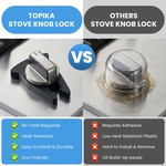 Topika 6-Piece Oven Knob Protectors, Stove Safety Lock for Baby & Pet