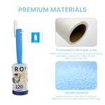 Topika Lint Roller Refills Pet Hair Removal Roller 120x6Sheets 2 handles