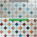 Topika Stained Glass Window Film, Privacy Window Sticker, Geometric