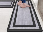 Topika Anti Fatigue Kitchen Mats 2pcs, Cushioned Non-Slip Floor Rugs, grey