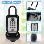 Topika - Lock Key Box with Code,Large Capacity Key Holder & Storage Box