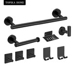 Bathroom Hardware Set, Towel Bar, Rings, Hooks, Paper Holder - 9 piece