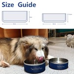 TopikaPet - Stainless Steel Dog Bowls with Non-Slip Silicone Base, 3 Colour