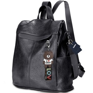 Topika - Leather Backpacks for Ladies, Shoulder Satchel Bag with Anti-Theft