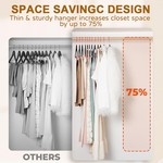 TopikaHome - 20/10Pack Velvet Clothes Hangers with Clips,Non-Slip,360 Hook