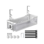 Topika - Cable Management Box,Under Desk Cable Tray Cord Organizer Storage