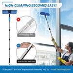Topika - Window Squeegee Cleaner Tool 176cm with 3-in-1 Cleaning Heads