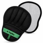Topika Five-Finger Mitt Pet Hair Remover Glove, Reusable, Green, 2 PCS
