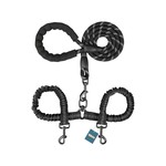 Double Dog Leash, Shock Absorbing Bungee & Reflective Thread