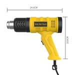Topika Variable Temp Electric 2000W Hot Air Gun with 9 Piece Nozzles