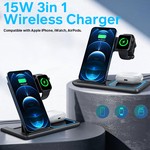 Topika 3-in-1 Charging Station Compatible with iPhone Apple Watch & AirPods