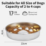 Topika Slow Feeder Dog Bowls, 304 Stainless Steel, Non-Slip, Large Capacity