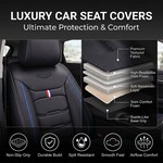 TopikaAuto - Universal Car Seat Cover Front & Full Set Waterproof Leather