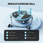 Topika - Balance Ball Bosu Balls Stability Bosu Ball With Resistance Bands