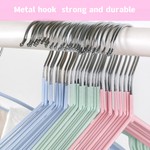 TopikaHome - 30 Pack Non-Slip Groove Clothes Hangers, Adult Hanger, Metal Hook