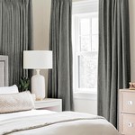 Topika 100% Blackout Linen Eyelet Curtain for Bedroom, Living Room 1/2 pack
