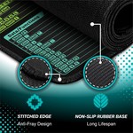 Topika Extra Large Excel Shortcut Desk Mat Mouse Pad for Work Gaming &Study