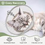 Topika Brown Soft Cat Cone Collar for Recovery, Anti-Lick, Waterproof Mesh