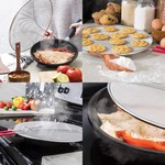 TopikaHome-33cm 3-in-1 Splatter Screen, Stainless Steel Fine Mesh Guard
