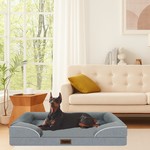Topika Orthopedic Dog Bed, Waterproof Sofa Bed with Bolsters