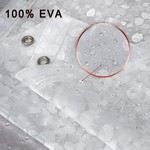 TopikaHome Shower Curtain Liner EVA 180x200cm, 3D Pebble, Heavy Duty 8G