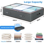 TopikaHome Under Bed Storage Container, 90L with Handles&Clear Window 4Pack
