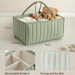 Topika Baby Diaper Caddy Bag Organizer, Portable Nursery Storage Basket