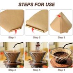 Topika Coffee Filters Papers, Cone Pour Over Coffee Paper Filters (100pc)