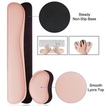 Topika 3 in 1 Mouse Pad With Wrist Support,Extra Large Leather Mousepad Set