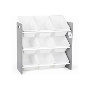 Topika Toy Storage Organiser 3-Tier 9 Bins Kids Toy Rack for Playroom
