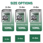 Topika - Heavy Duty PVC Waterproof Tarp Tent Cover, 3 Size Cover