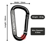 Topika Key Chain Clip Hook 10pcs Set Carabiner D-Ring Clips for Outdoor Use