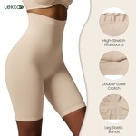Lekkon Seamless Shaping Shorts for Women High-Waist Tummy & Thigh Sculpting