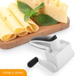 Topika - Rotary Cheese Grater With Handle, Manual Cheese Grinder, 3 Drums