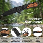 Topika - Foldable Survival Knife Tool Knife With Card Knife And Rope Cutter