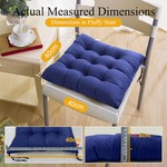 Topika - Premium Square Outdoor Chair Seat Patio Cushion - 40 x 40 x 8 cm
