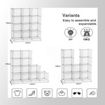 Topika 12 Cube Wire Storage Organiser, Modular Shelving Unit for Home