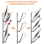 Topika 2-Pack Pot Lid Organizer Rack Wall Mounted 6-Tier Storage