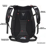 Motocentric Motorcycle Backpack Waterproof Hard Shell 48L Carbon Fiber