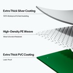Topika - Heavy Duty PVC Waterproof Tarp Tent Cover, 3 Size Cover