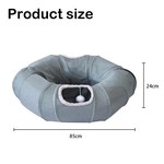 Topika 2-in-1 Cat Tunnel Bed with Hanging Ball Interactive Cat Toy for Cats