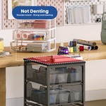 Topika Kitchen Rolling Storage Cart with 4 Drawers & Lockable Wheels
