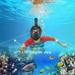 Topika Full Face Kids Snorkeling Mask , Anti-Fog & Foldable Dry Top Design