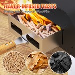 TopikaHome - Outdoor Wood Pellet Pizza Oven with Rotatable Stone & Chimney